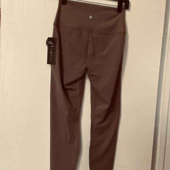 YOGALICIOUS LUX High Rise Waistband Leggings Size M Taupe Color - Picture 2 of 4
